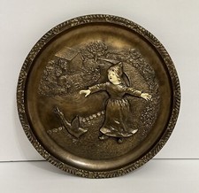 LIFE'S INTERLUDES COLL “UNCERTAIN BEGINNING" BRONZE ALLOY 10" WALL PLATE #03656 picture