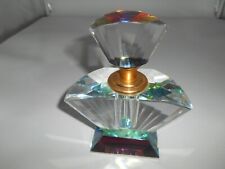 Large Colorful Faceted Glass Art Deco Style 6 1/8