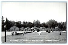 Brevort Michigan MI RPPC Photo Postcard Snuggle Cabins Exterior Building c1940 picture