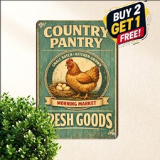 Free Range Farm Fresh Eggs Est 1927 Metal Sign Rustic Wall Decor 8x12 picture