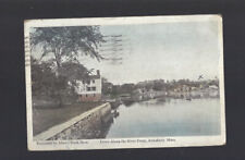 c1924 Along The River Front Amesbury Massachusetts MA Allen’s Book Shop Postcard picture