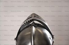 18G Steel Medieval Bascinet Closed Armet Helmet Medieval Burgonet Helmet Viking. picture