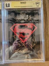 Superman #75 SIGNED BY 6  SUPERMEN ACTORS 🔥 🔥 Black Foil picture