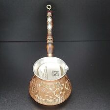 Vintage Engraved Solid Copper Turkish Arabic Coffee Pot - The Silk Road Trade picture