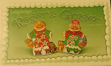 Longaberger 2000 Pottery Roger & Ginger Cookie Molds Made in USA New picture