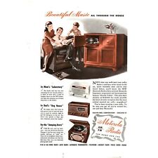 1946 Motorola Radio Print Ad Beautiful Music All Through the House Advertising picture