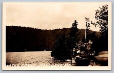 Water Front Camp Danmark-Old Forge New York-VTG RPPC Photo Postcard-Adirondack picture