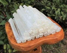 2 lb Bulk Wholesale Lot 8" Selenite Sticks (Natural Raw Selenite Crystal Wands) picture