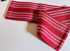 Extra Wide Vintage Raspberry Sash Belting with White Stripes  TT685 picture