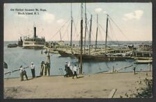 Old Harbor Steamer Mt Hope Block Island RI postcard 1915 picture