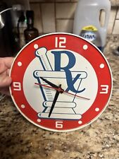 Vintage General Electric RX Pharmacy Advertisement Clock. Works Made In USA picture