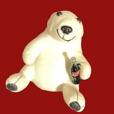 Coca-Cola White Polar Bear 8” Plush - 1993 picture