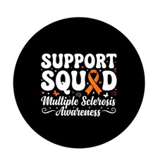 Multiple Sclerosis Support Squad MS 2.25” Pinback Button Pin Badge picture