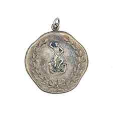 Vintage 1950's Sterling Silver Highland Dance Medal Necklace picture