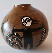 Vintage Native American Painted Gourd Art Signed Thomas A Astholz (Twigwood) picture