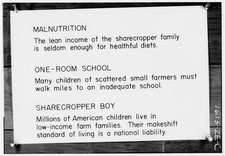 Photo:1940 Sharecropper Boy Malnutrition One Room School Exhibit Poster picture