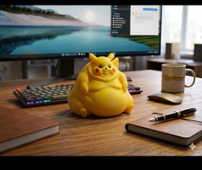 Obese Pikachu Figurine - Custom Made Nintendo Pokémon picture