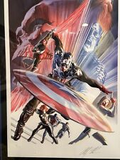 Alex Ross SIGNED Captain America #600 Sideshow Exclusive Art Print Framed COA picture