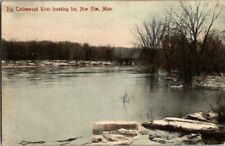 1908. NEW ULM, MN. BIG COTTONWOOD RIVER BREAKING ICE. POSTCARD GG4 picture