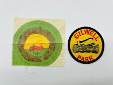Set of 2 Gilwell Park Patches & Fabric Piece Boy Scouts of America BSA NEW picture