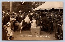 J87/ Seville Ohio RPPC Postcard c1910 Medina County Fair Pony Fight 1769 picture