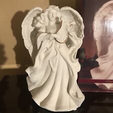 Vintage Living Home Holiday Hand-Painted Harp      9 1/2” Tall Porcelain Angel picture