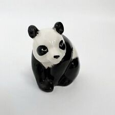 VTG Panda Bear Glazed Glossy Ceramic Porcelain Figurine picture
