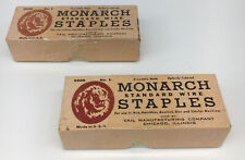 Vintage 1950’s Monarch Standard Wire Staples No. 1 Box Of 5000 (x2) picture