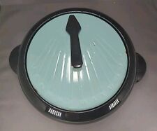 Vintage Kenwood Turquoise/Black Color Sundial Covered Casserole Dish picture