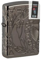 Zippo 49689 Wicca Design Armor Black Ice Lighter + FLINT PACK picture