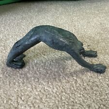 Rustic Cast Iron Frog Toad Stretching Yoga Pose Decor picture