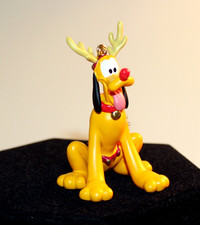Disneyland Christmas Tree Ornament PLUTO the Red Nosed Reindeer 3" tall w/ Tags picture