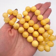 Vintage Genuine BalticYellow White Amber Islamic Muslim Prayer Rosary Beads 52 g picture