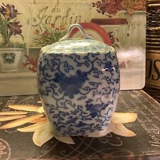 Ginger Jar~Blue & White~Delicate Floral Design~6.5”H x 4.25”W~FREE SHIPPING~ picture