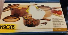 Vintage Corning Visions Amber  Saucepan Set  New In Box  picture