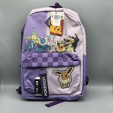 Pokemon Backpack Eevee Eeveelutions Purple School Bioworld NEW picture