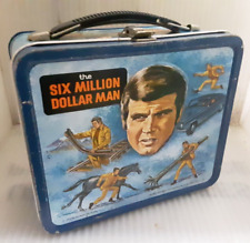 RARE 1974 Six Million Dollar Man Metal Lunch Box ~TV Show Lunchbox Lee Majors picture