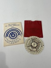 Vintage Plumly Computer 1958 Circular Flight Computer Fort Worth Texas Sleeve picture