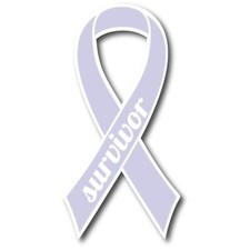 Magnet Me Up Periwinkle Esophageal and Stomach Cancer Survivor Ribbon Car Magnet picture