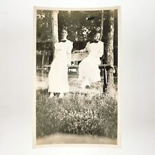 Double Exposure Outdoor Lady Photo c1910 Trick Spirit Photography Twins A3705 picture