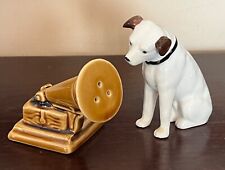 RARE Vintage Nipper RCA Dog & Record Player Ceramic Salt & Pepper Shaker Japan picture