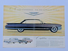 1961 Cadillac 62 Vintage Center Fold Original Print Ad 8.5 x 11
