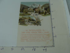 vintage original -- INTERLAKEN PARC HOTEL PENSION OBER & VILLEN info on back picture