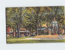 Postcard Fountain and Taylor Park St. Albans Vermont USA picture