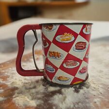 Vintage 1950's Androck Hand-i-Sift Flour Sifter Baked Cakes Design 3 Sifter picture