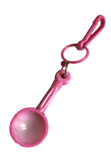 Vintage 1980s Plastic Charm Pink Ice Cream Scooper Charms Necklace Clip On Retro picture