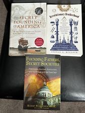 Lot Of 3 Masonic Books Freemasonry Founding Fathers Secret Societies Brotherhood picture