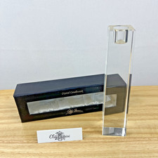 Oleg Cassini Signed Crystal Candlestick Kelly 8" Elegant Original Box Vintage picture