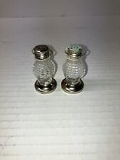 Vintage 70s Crystal Bubble Salt and Pepper Shakers picture