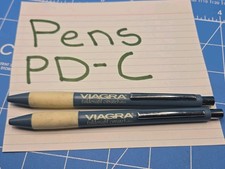 Viagra Pens Pfizer Pharmaceutical Company Advertising Writing Pen Lot of 2 USED picture